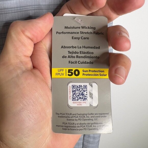 Pga Tour Men's Striped 8" Golf Shorts - Tradewinds Size 32 - Picture 3 of 8